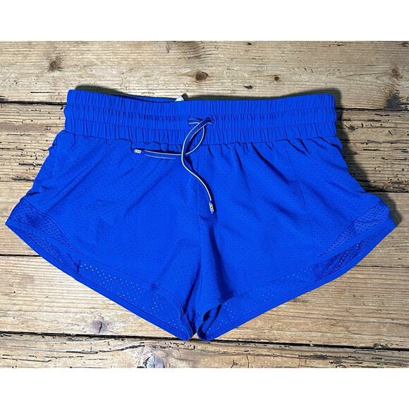 Lorna Jane Ultimate Run Shorts Size Small Cobalt Blue Authentic Lined - Picture 1 of 9